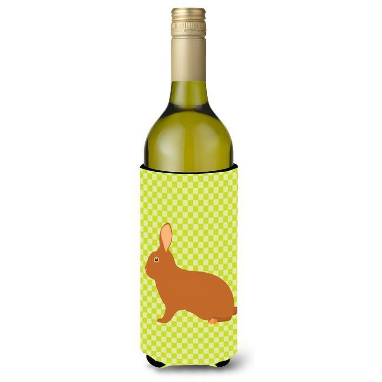 Picture of Carolines Treasures BB7795LITERK Rex Rabbit Green Wine Bottle Beverge Insulator Hugger
