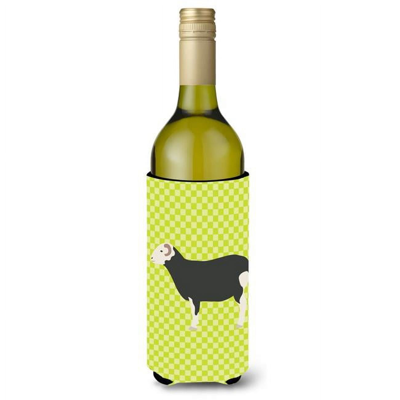 Picture of Carolines Treasures BB7796LITERK Herwick Sheep Green Wine Bottle Beverge Insulator Hugger