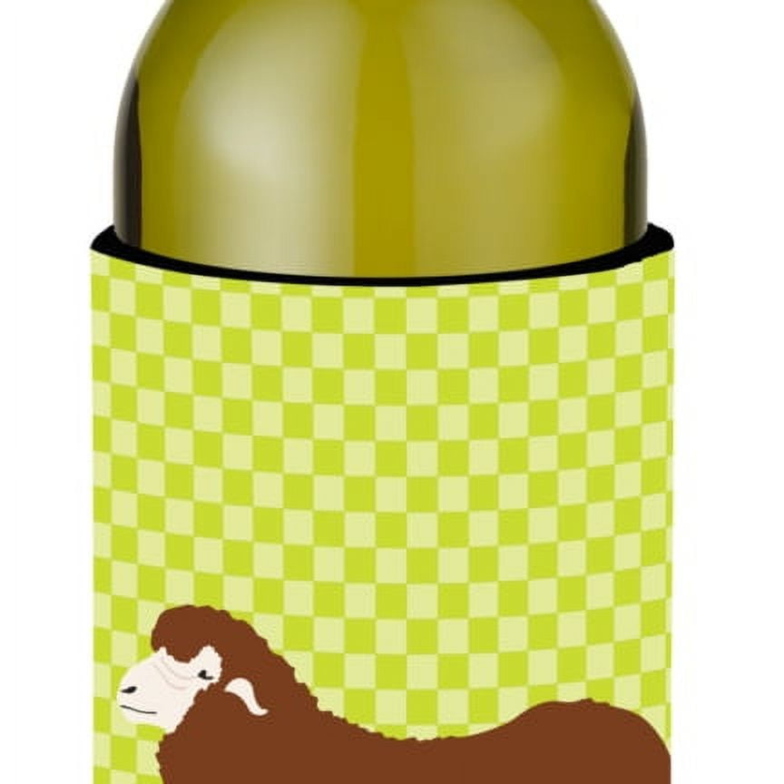 Picture of Carolines Treasures BB7807LITERK Merino Sheep Green Wine Bottle Beverge Insulator Hugger