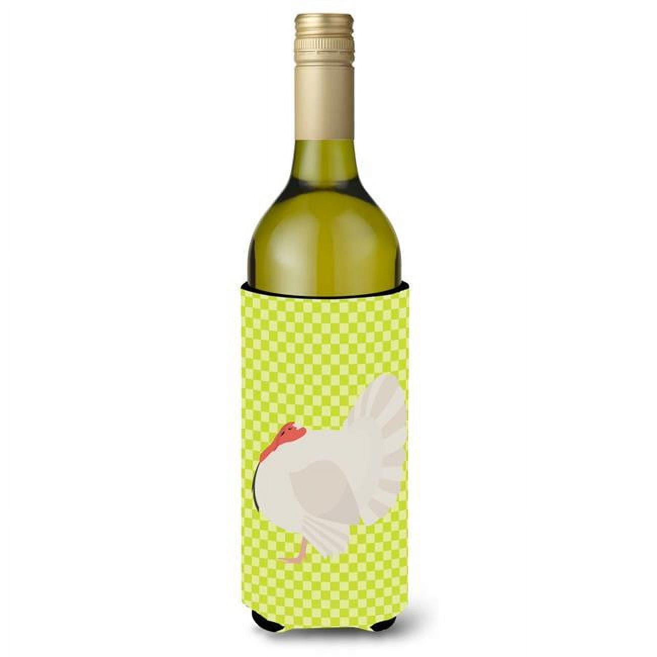 Picture of Carolines Treasures BB7809LITERK White Holland Turkey Green Wine Bottle Beverge Insulator Hugger