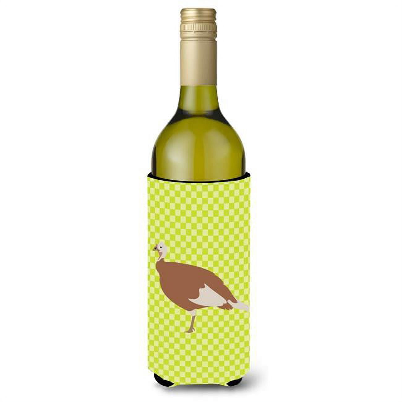 Picture of Carolines Treasures BB7810LITERK Jersey Buff Turkey Hen Green Wine Bottle Beverge Insulator Hugger