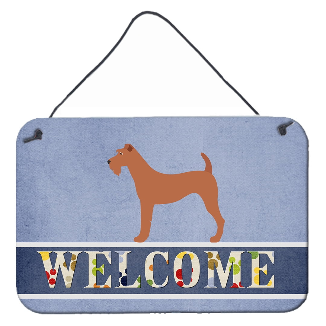 BB8276DS812 Irish Terrier Welcome Wall or Door Hanging Prints