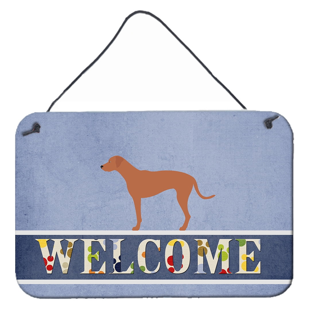 Rhodesian Ridgeback Welcome Wall or Door Hanging Prints 8 x 12 in.