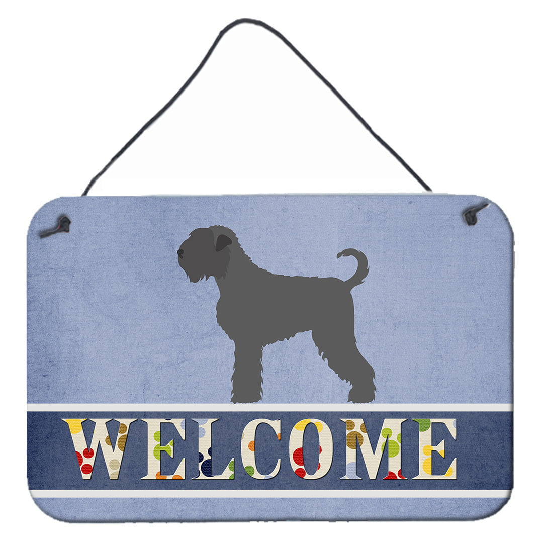 Black Russian Terrier Welcome Wall or Door Hanging Prints