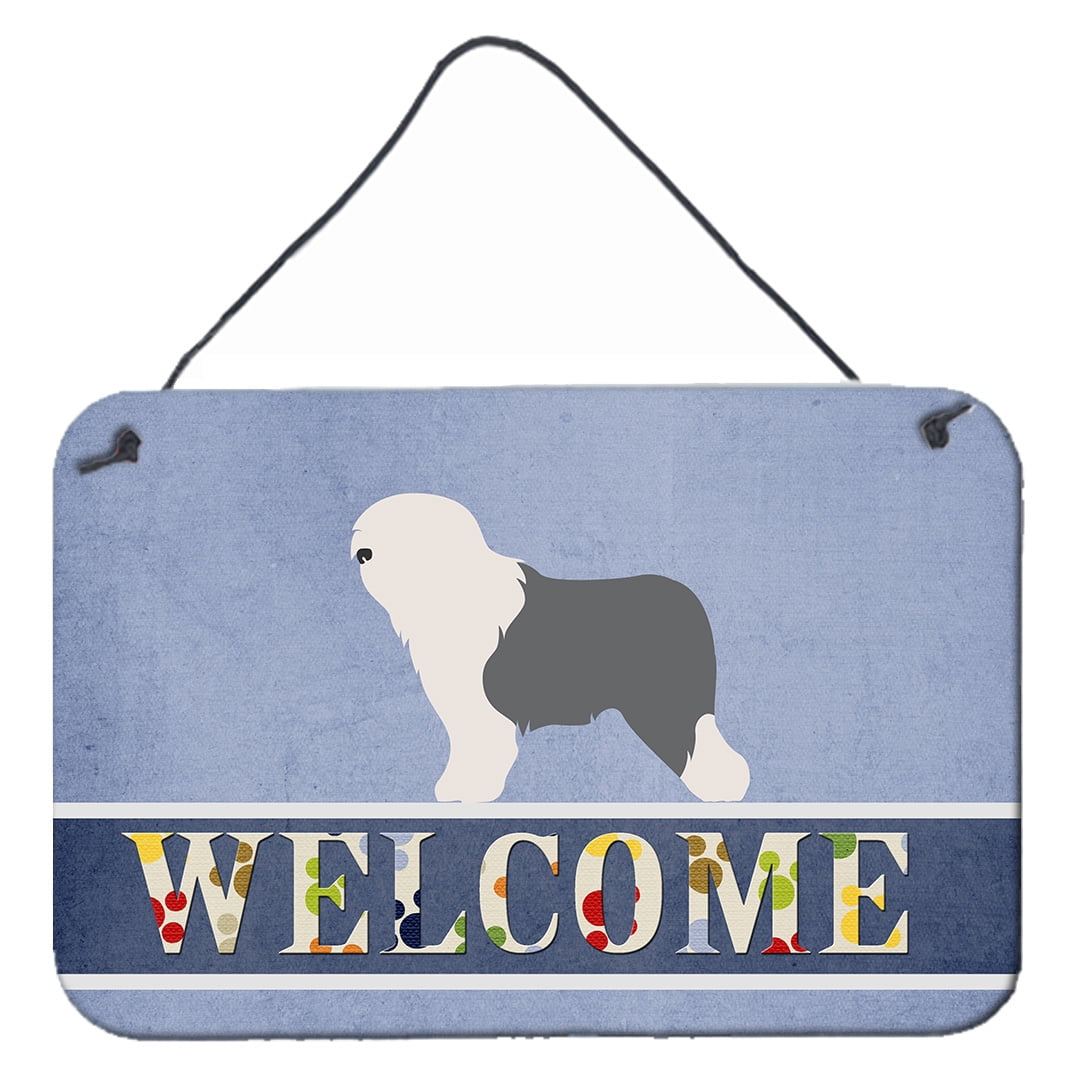 BB8294DS812 Old English Sheepdog Bobtail Wall or Door Hanging Prints