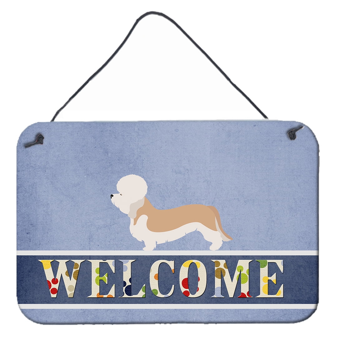 BB8312DS812 Dandie Dinmont Terrier Welcome Wall or Door Hanging Prints