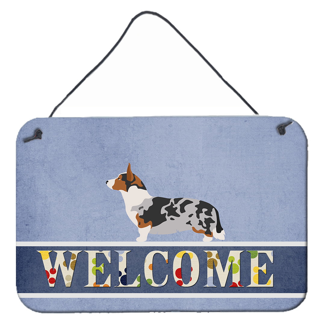 Welsh Corgi Cardigan Welcome Wall or Door Hanging Prints