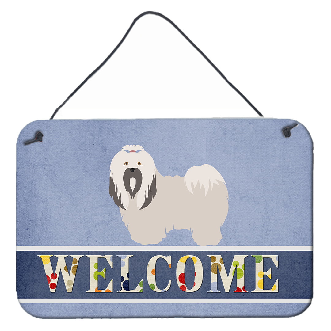 BB8319DS812 Lhasa Apso Welcome Wall or Door Hanging Prints