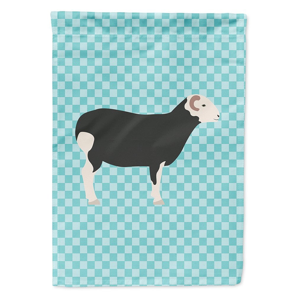 Herwick Sheep Blue Check Flag Canvas House
