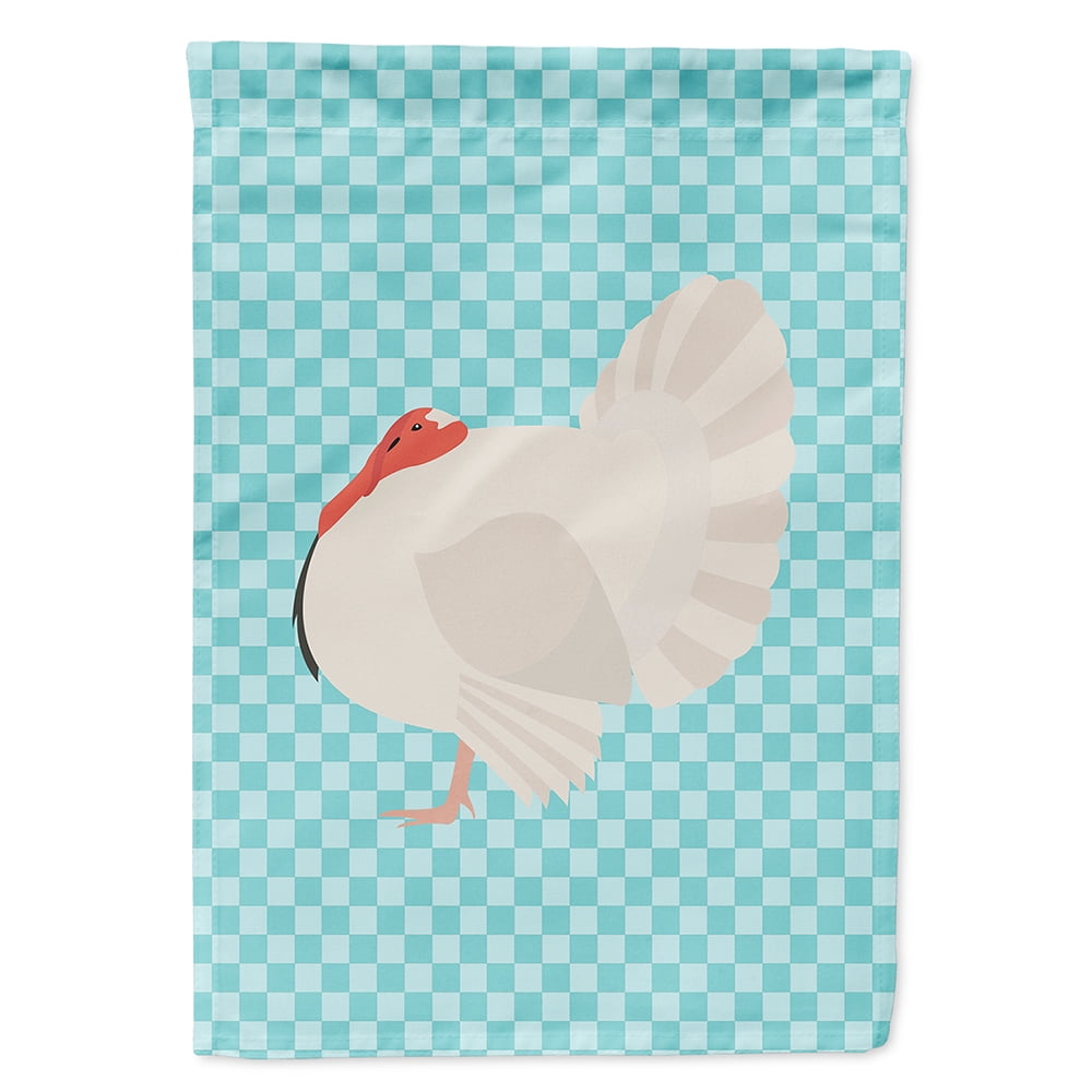 White Holland Turkey Blue Check Flag Canvas House