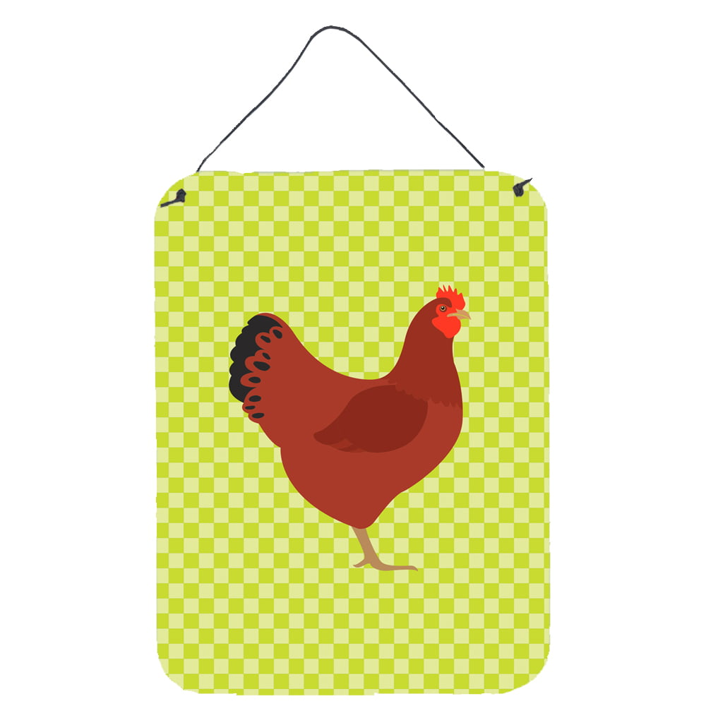 New Hampshire Red Chicken Green Wall or Door Hanging Prints