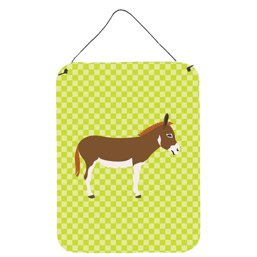 Miniature Mediterranian Donkey Green Wall or Door Hanging Prints