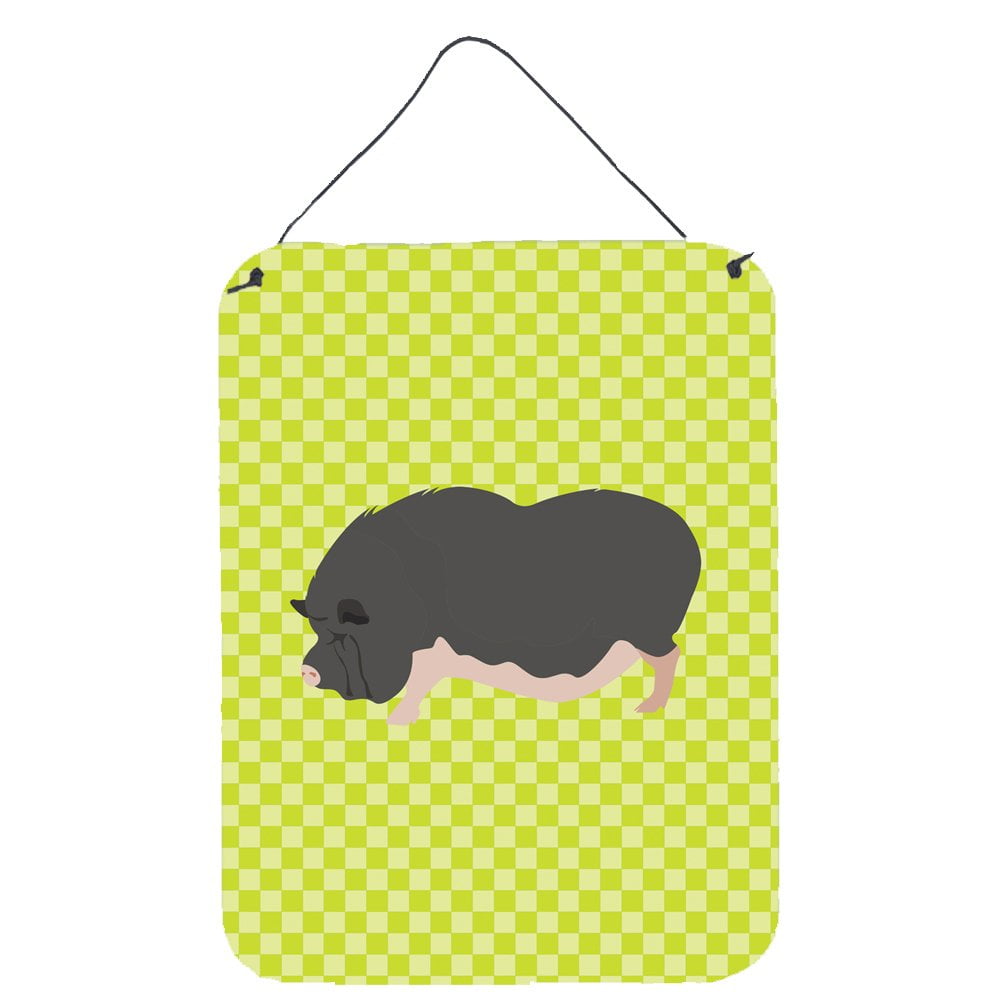 Picture of Carolines Treasures BB7767DS1216 Vietnamese Pot-Bellied Pig Green Wall or Door Hanging Prints