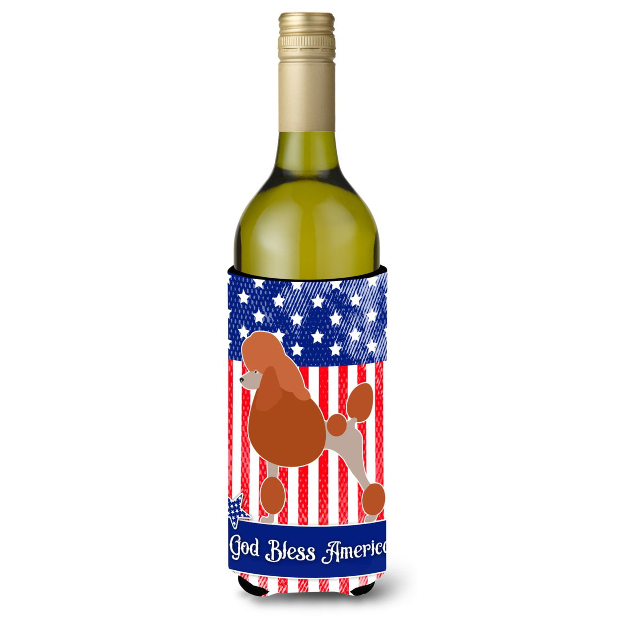 Picture of Carolines Treasures BB8392LITERK Royal Poodle American Wine Bottle Beverge Insulator Hugger