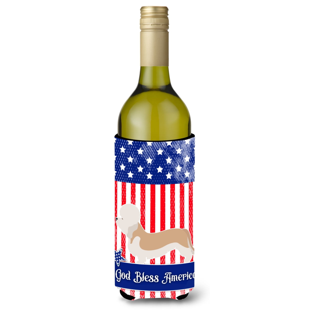 Picture of Carolines Treasures BB8393LITERK Dandie Dinmont Terrier American Wine Bottle Beverge Insulator Hugger