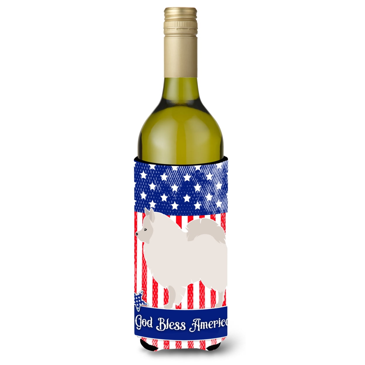 Picture of Carolines Treasures BB8398LITERK German Spitz American Wine Bottle Beverge Insulator Hugger