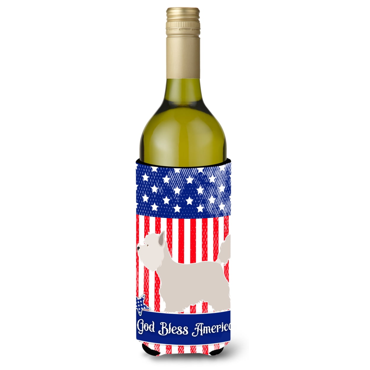 Picture of Carolines Treasures BB8399LITERK Westie American Wine Bottle Beverge Insulator Hugger