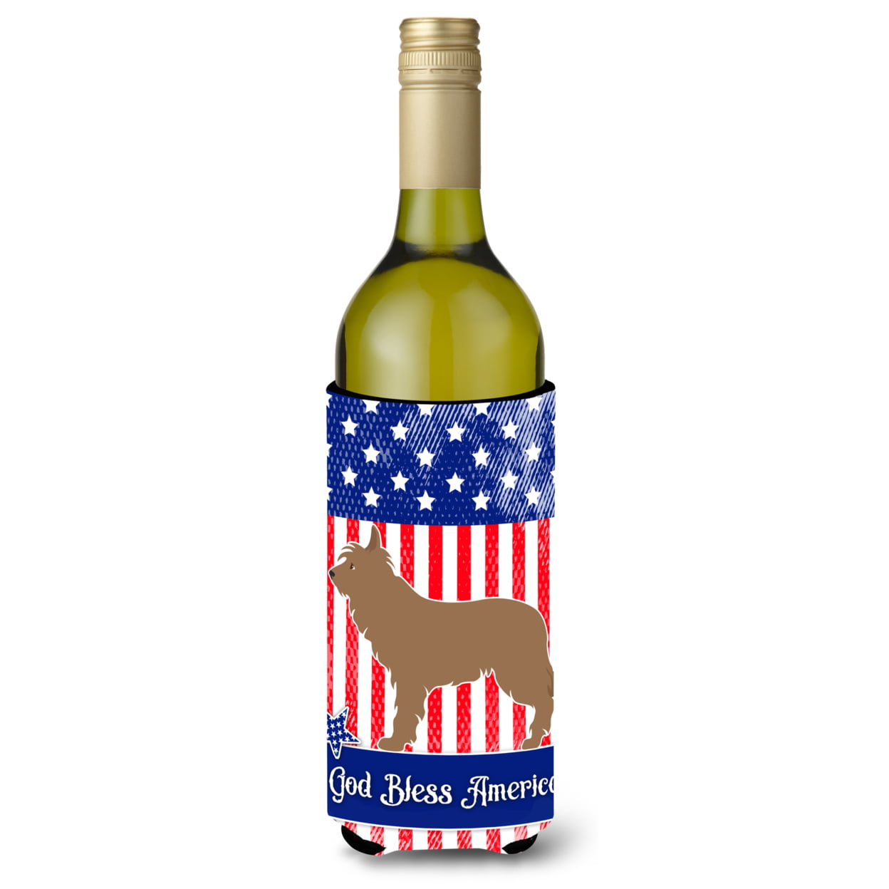 Picture of Carolines Treasures BB8402LITERK Berger Picard American Wine Bottle Beverge Insulator Hugger