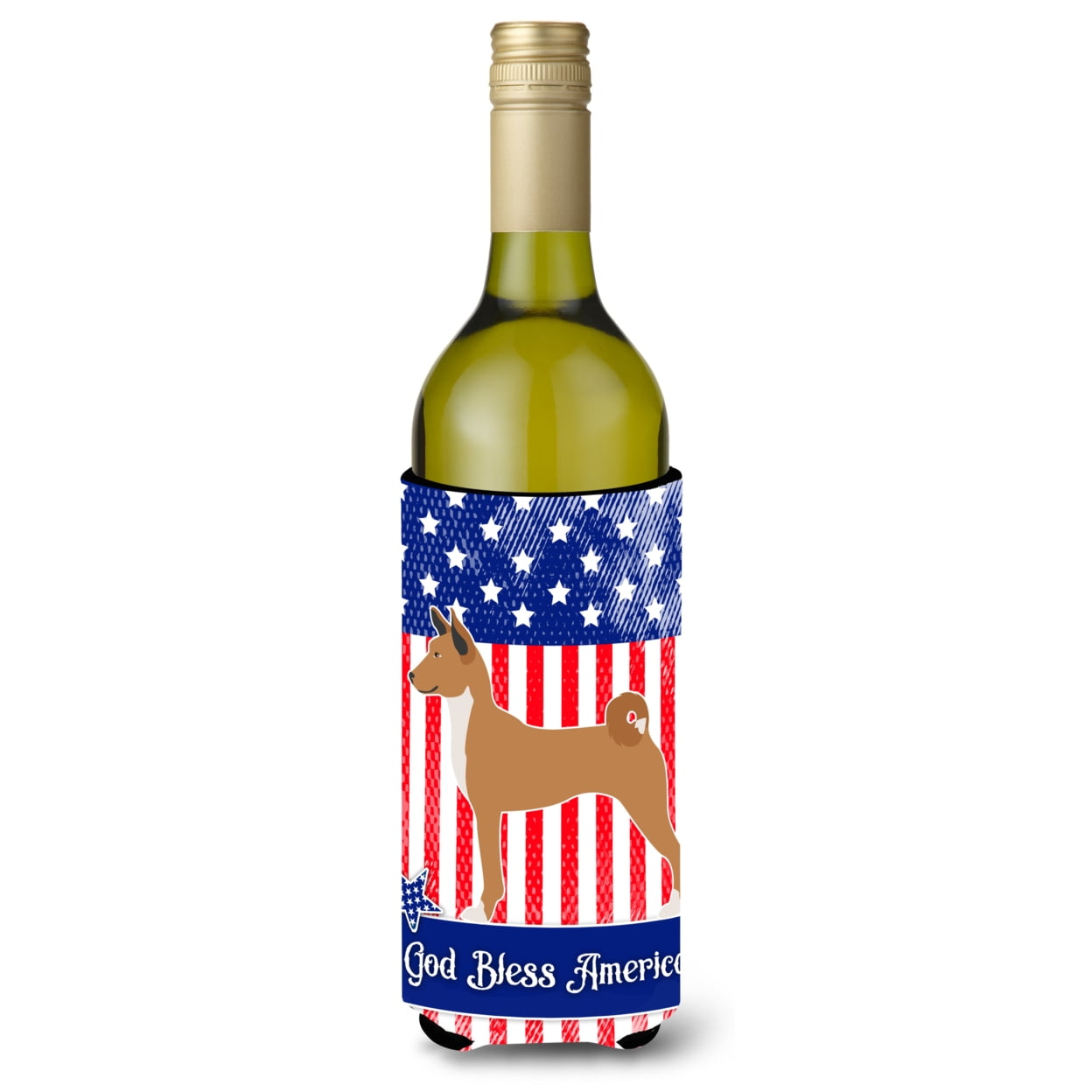 Picture of Carolines Treasures BB8414LITERK Telomian American Wine Bottle Beverge Insulator Hugger