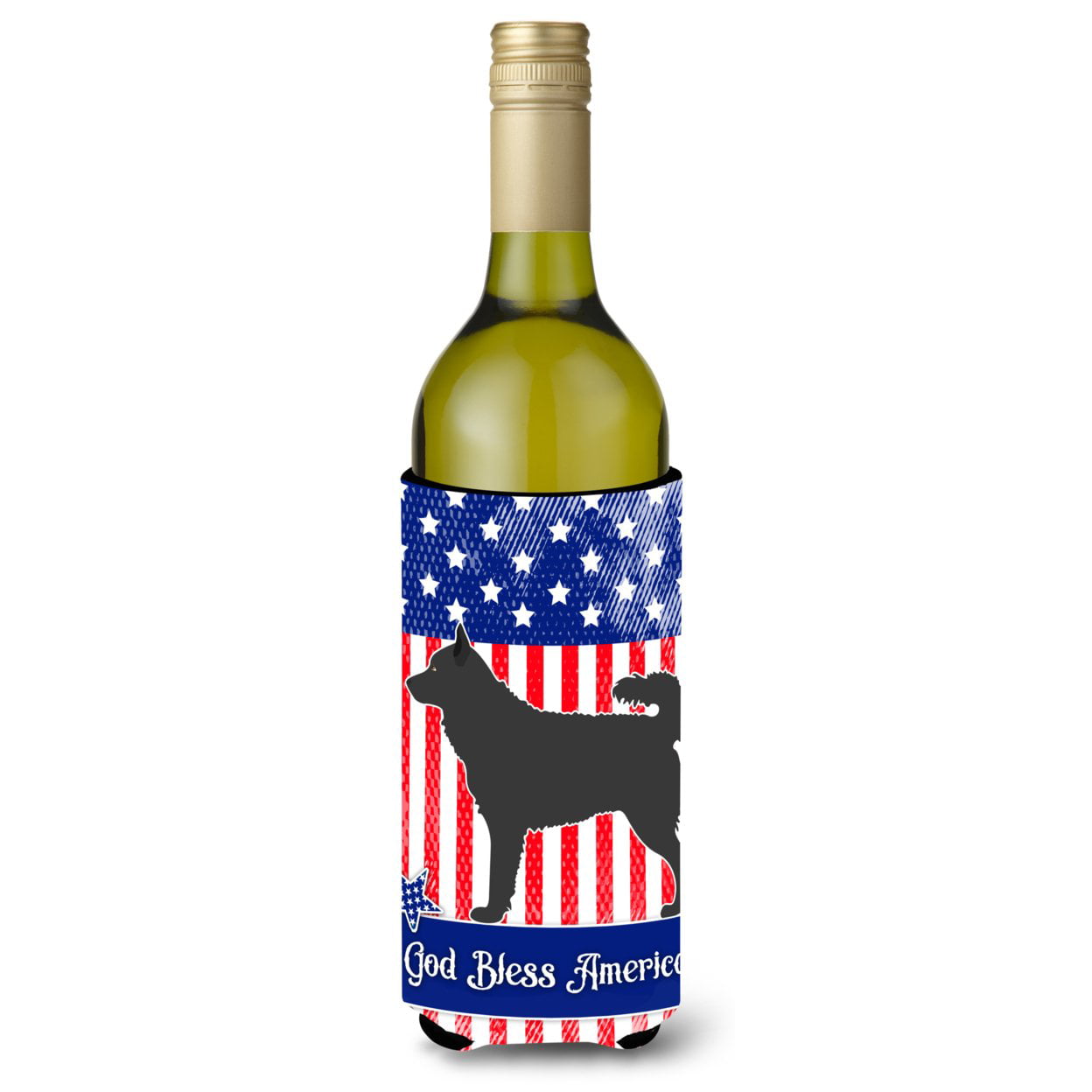 Picture of Carolines Treasures BB8417LITERK Mudi American Wine Bottle Beverge Insulator Hugger