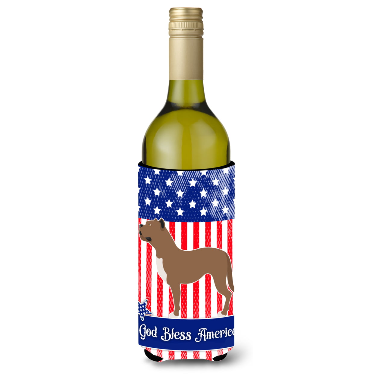 Picture of Carolines Treasures BB8420LITERK Perro de Presa Canario American Wine Bottle Beverge Insulator Hugger