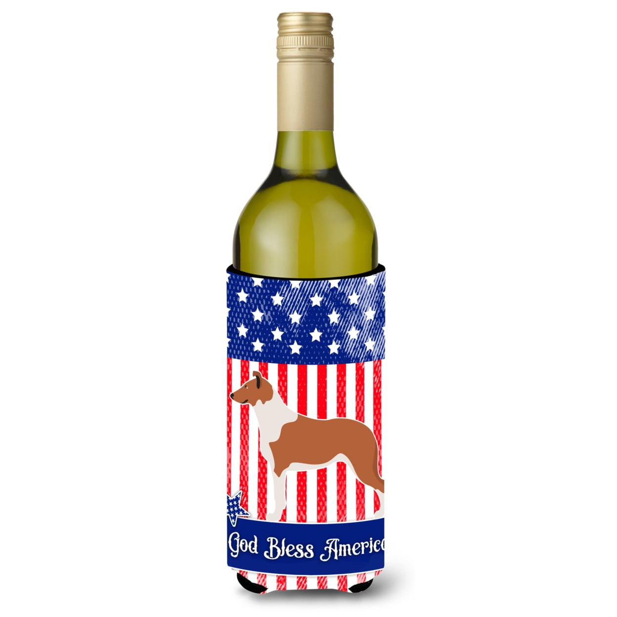 Picture of Carolines Treasures BB8423LITERK Smooth Collie American Wine Bottle Beverge Insulator Hugger