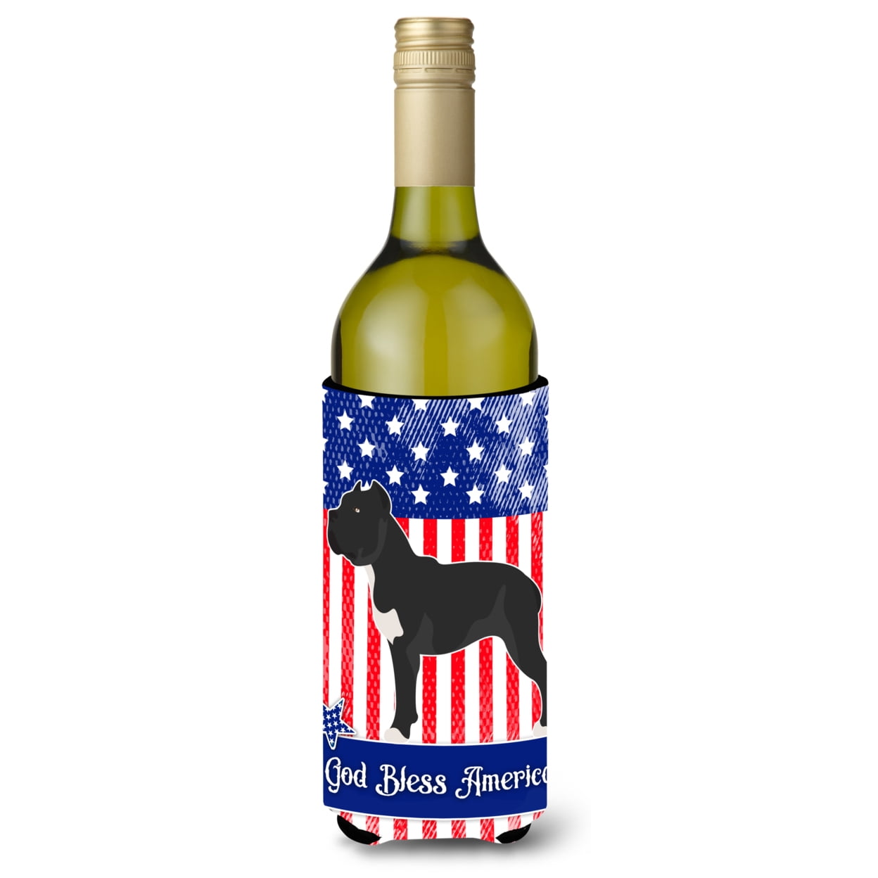 Picture of Carolines Treasures BB8426LITERK Cane Corso American Wine Bottle Beverge Insulator Hugger