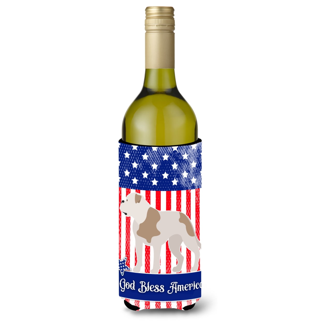 Picture of Carolines Treasures BB8429LITERK American Bulldog American Wine Bottle Beverge Insulator Hugger