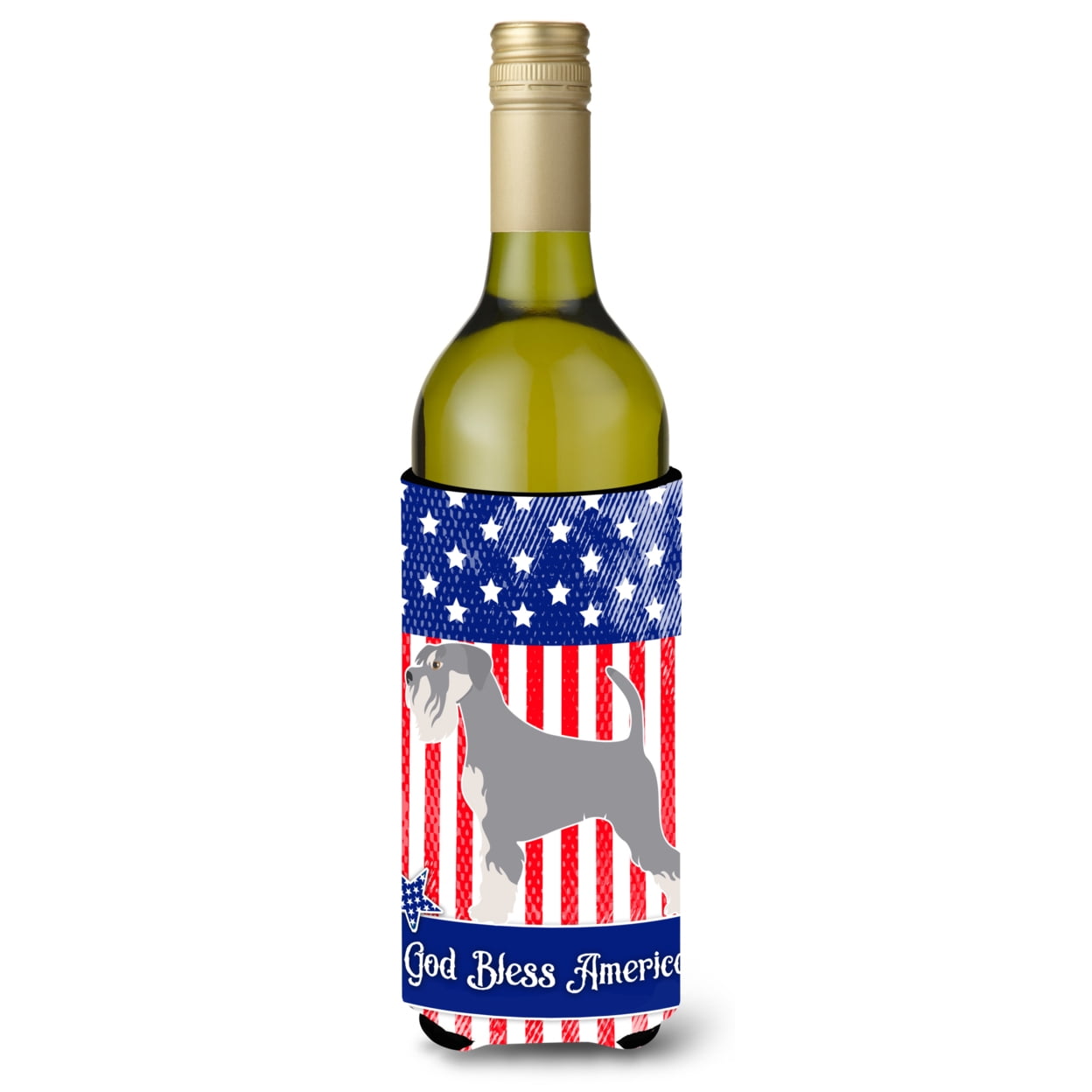 Picture of Carolines Treasures BB8431LITERK Schnauzer American Wine Bottle Beverge Insulator Hugger