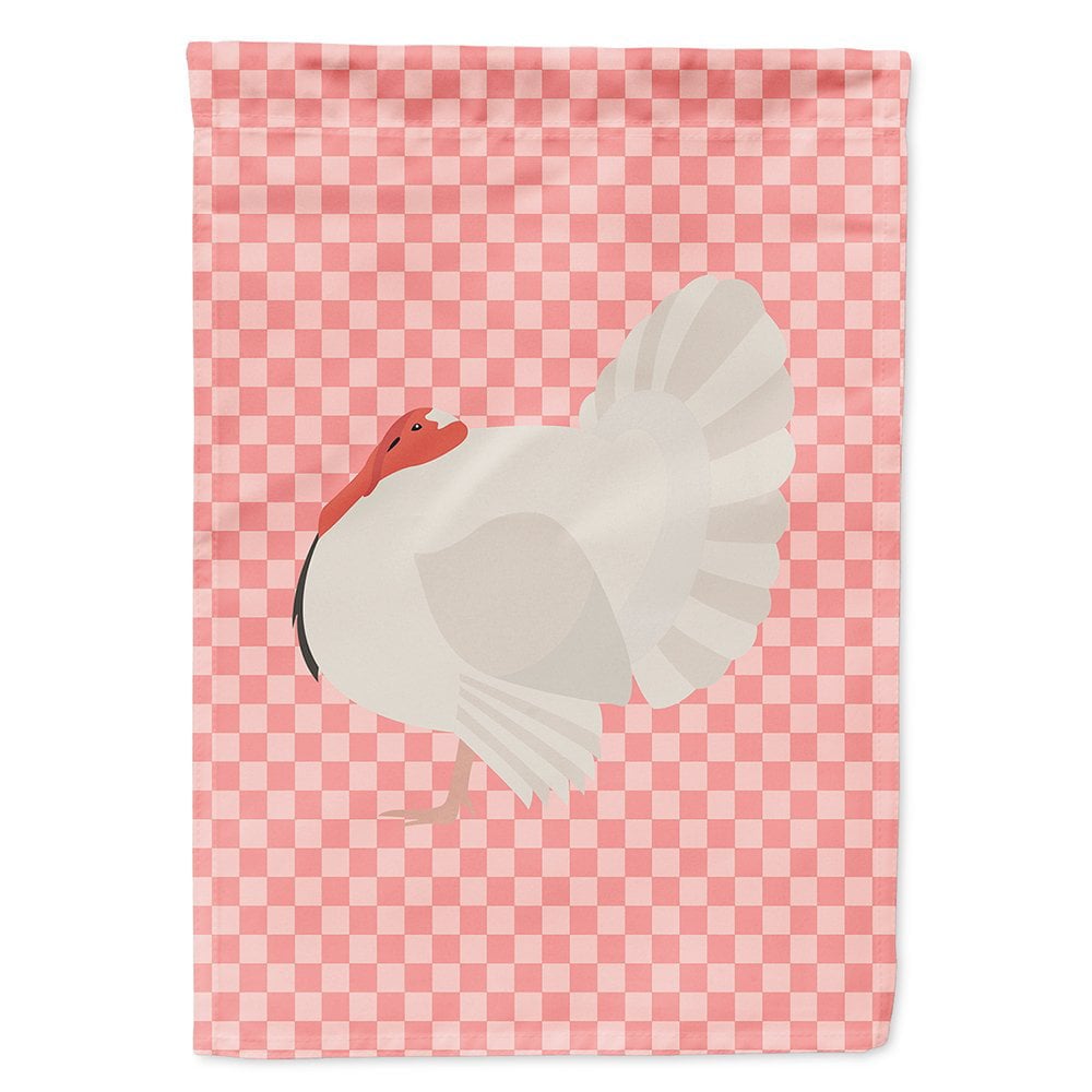 BB7983CHF White Holland Turkey Pink Check Flag Canvas House