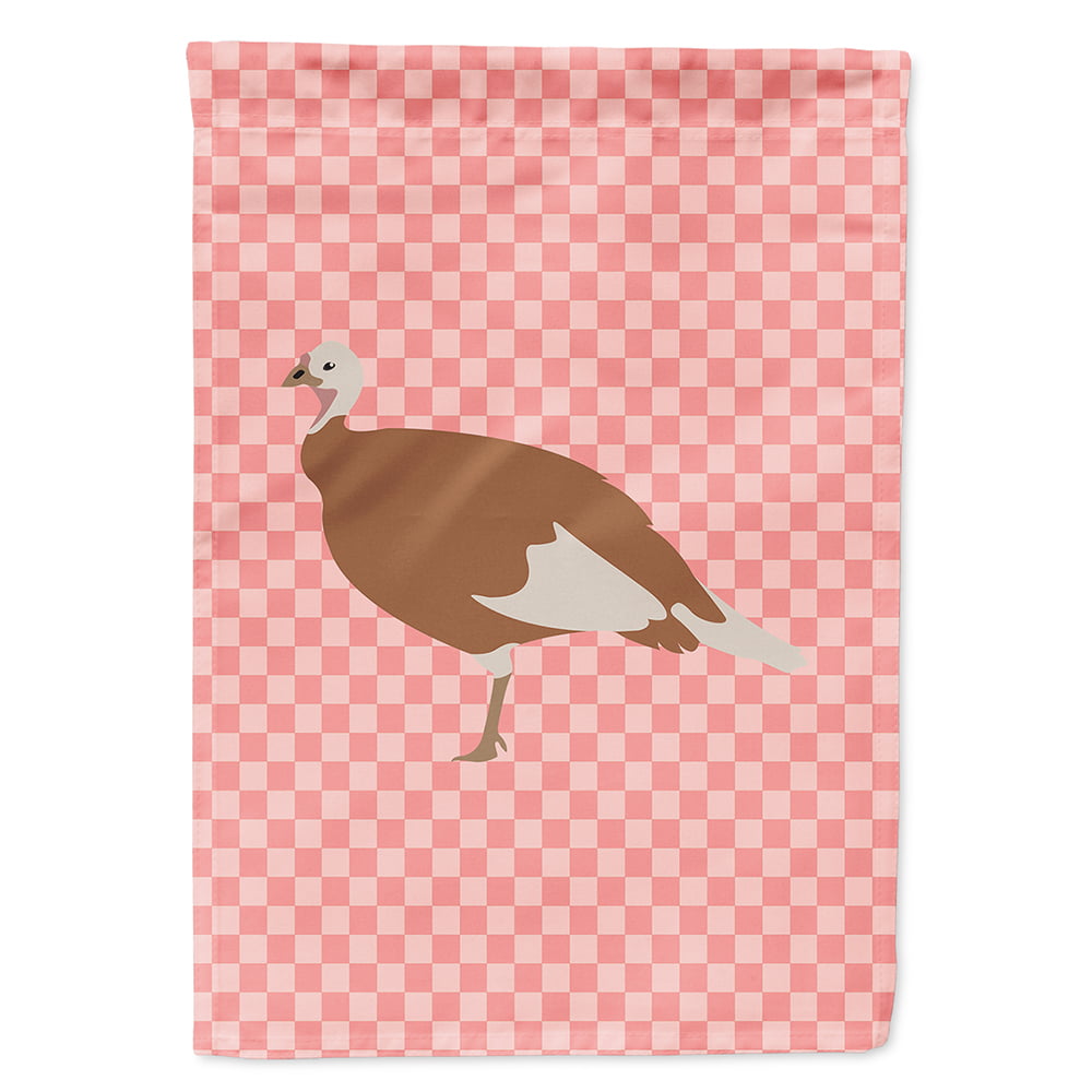 Jersey Buff Turkey Hen Pink Check Flag Canvas House