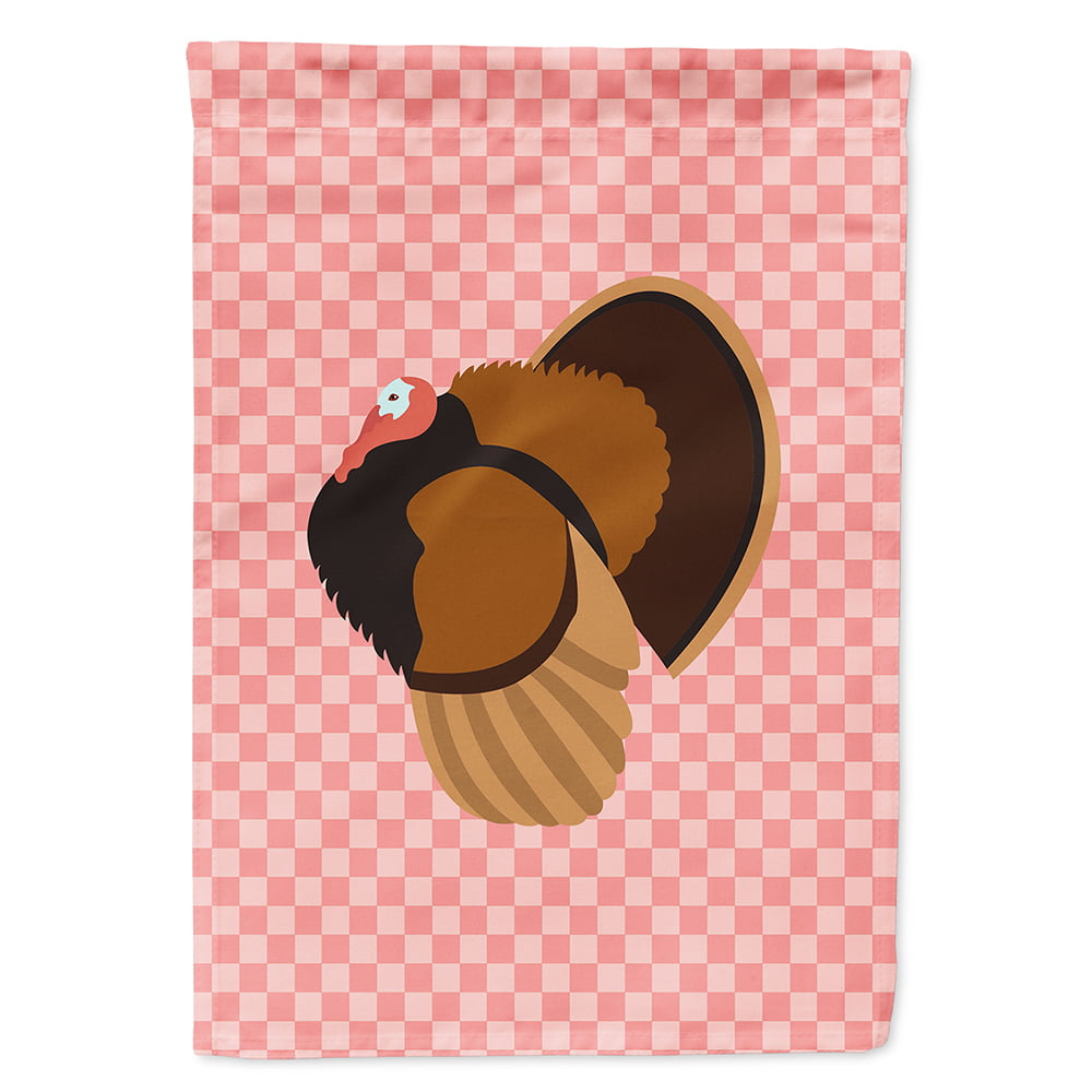 BB7986CHF Bronze Turkey Pink Check Flag Canvas House