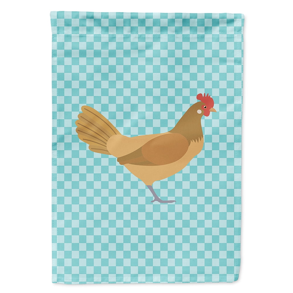 Frisian Friesian Chicken Blue Check Flag Canvas House