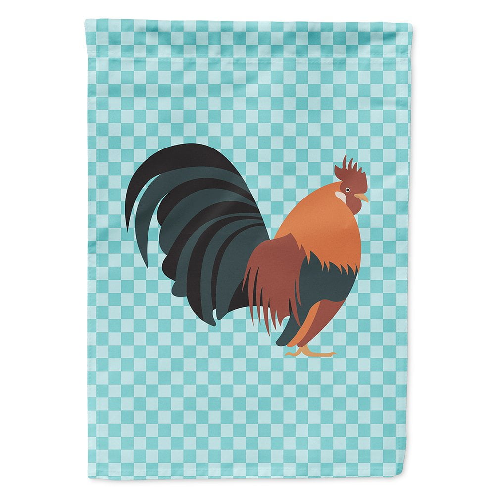 Dutch Bantam Chicken Blue Check Flag Canvas House
