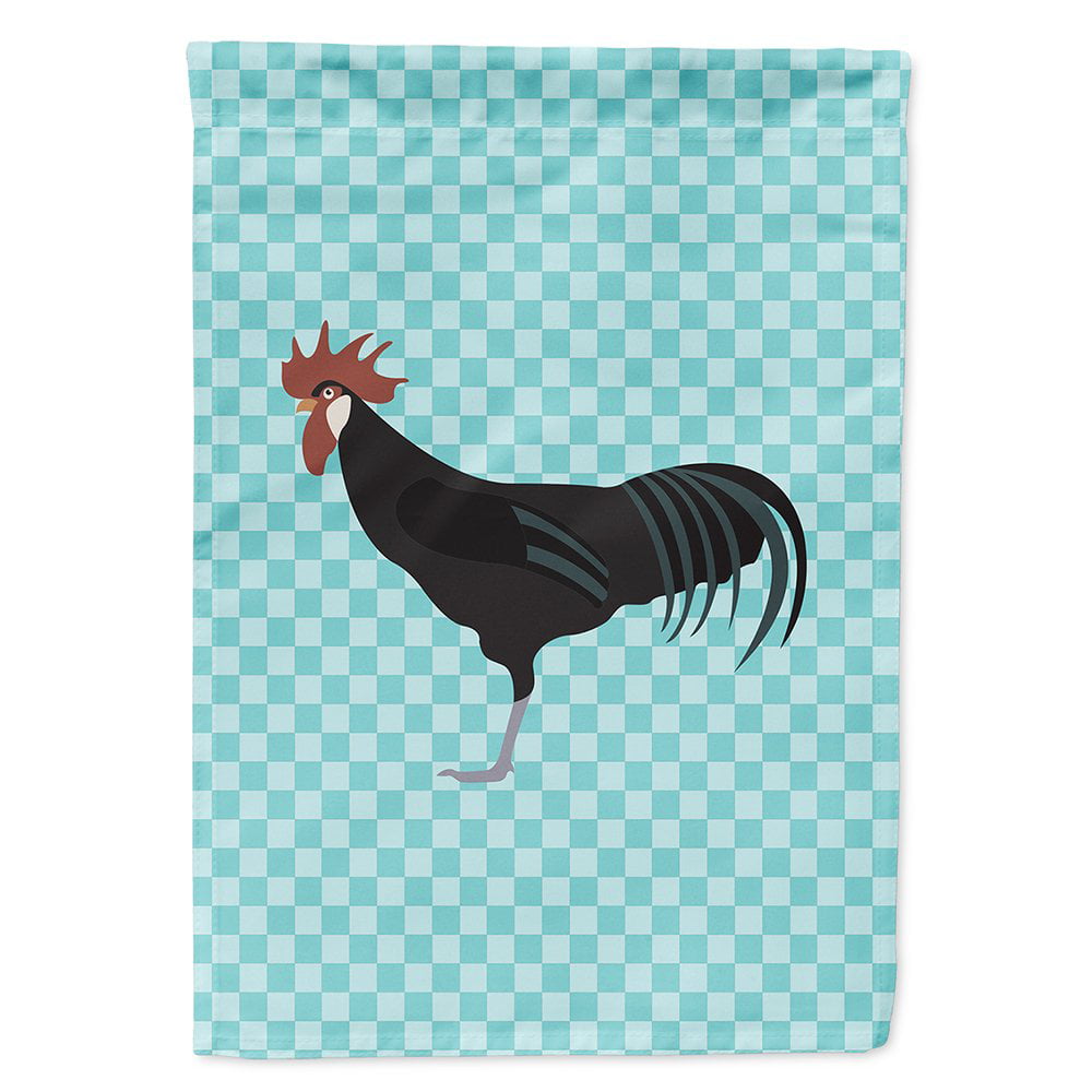 Minorca Ctalalan Chicken Blue Check Flag Canvas House