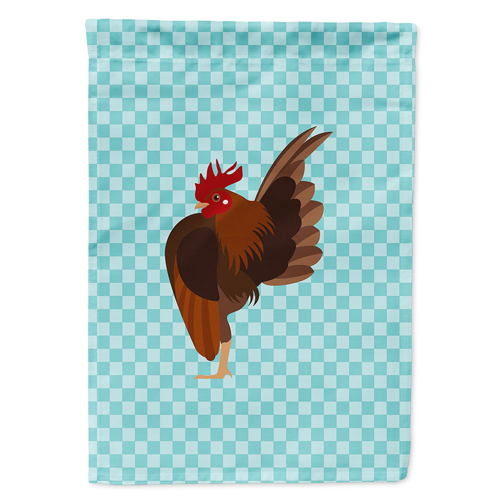Malaysian Serama Chicken Blue Check Flag Canvas House