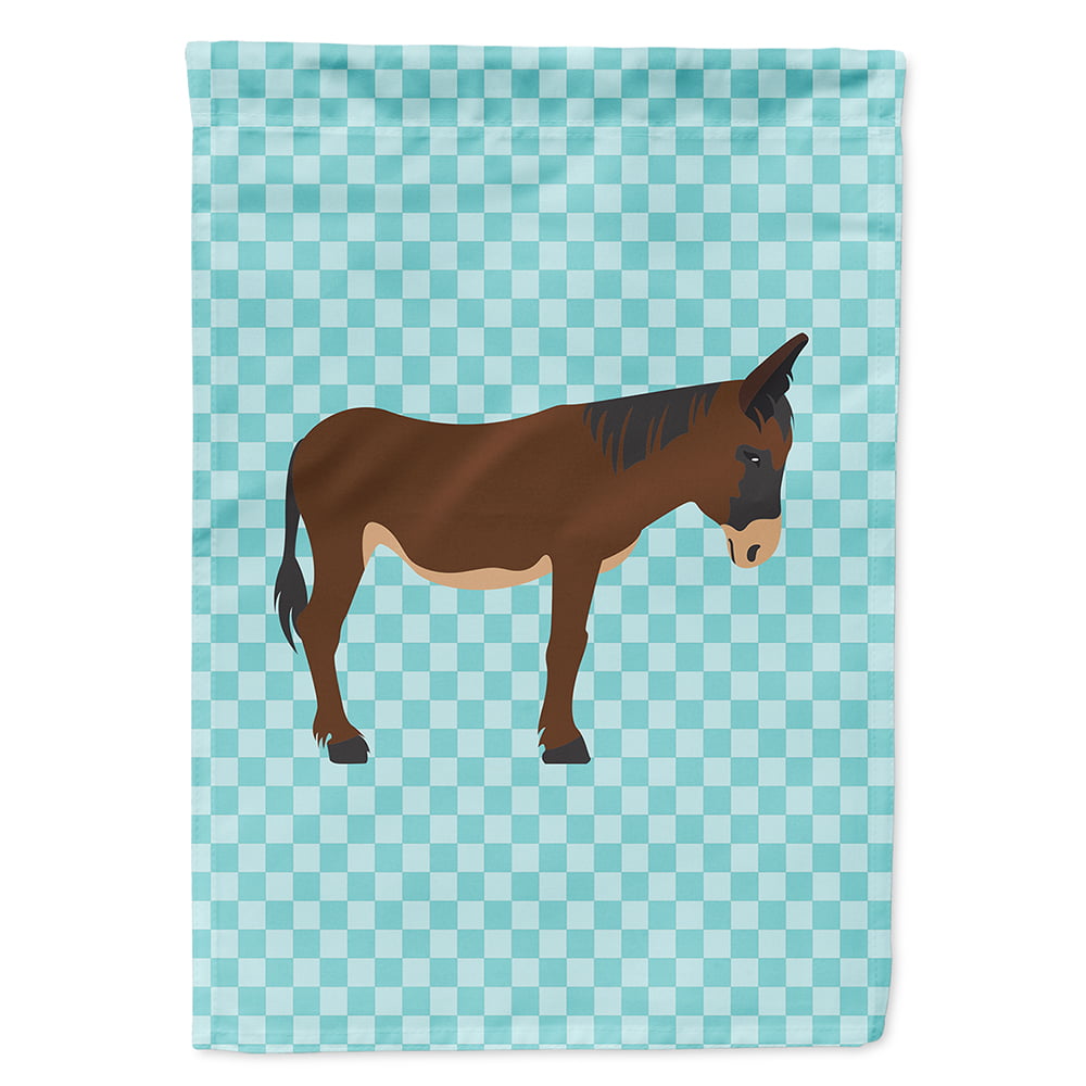 Zamorano-Leones Donkey Blue Check Flag Canvas House - Blue Check