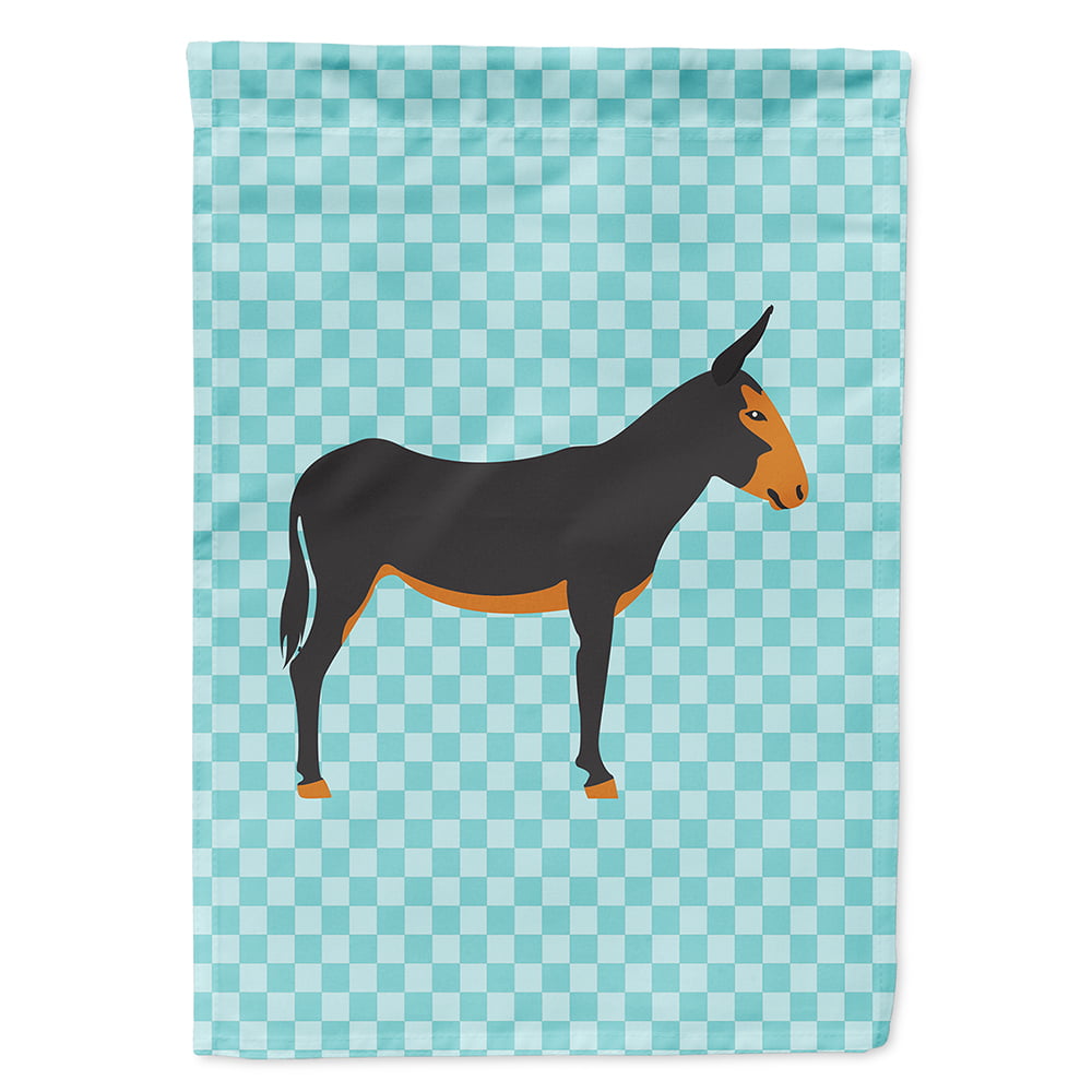 BB8029CHF Catalan Donkey Blue Check Flag Canvas House