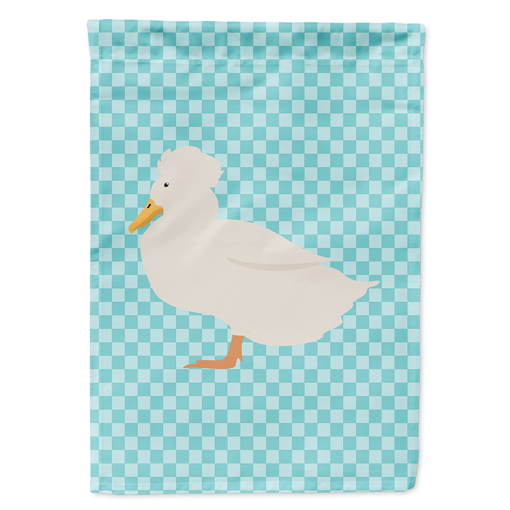 BB8031CHF Crested Duck Blue Check Flag Canvas House