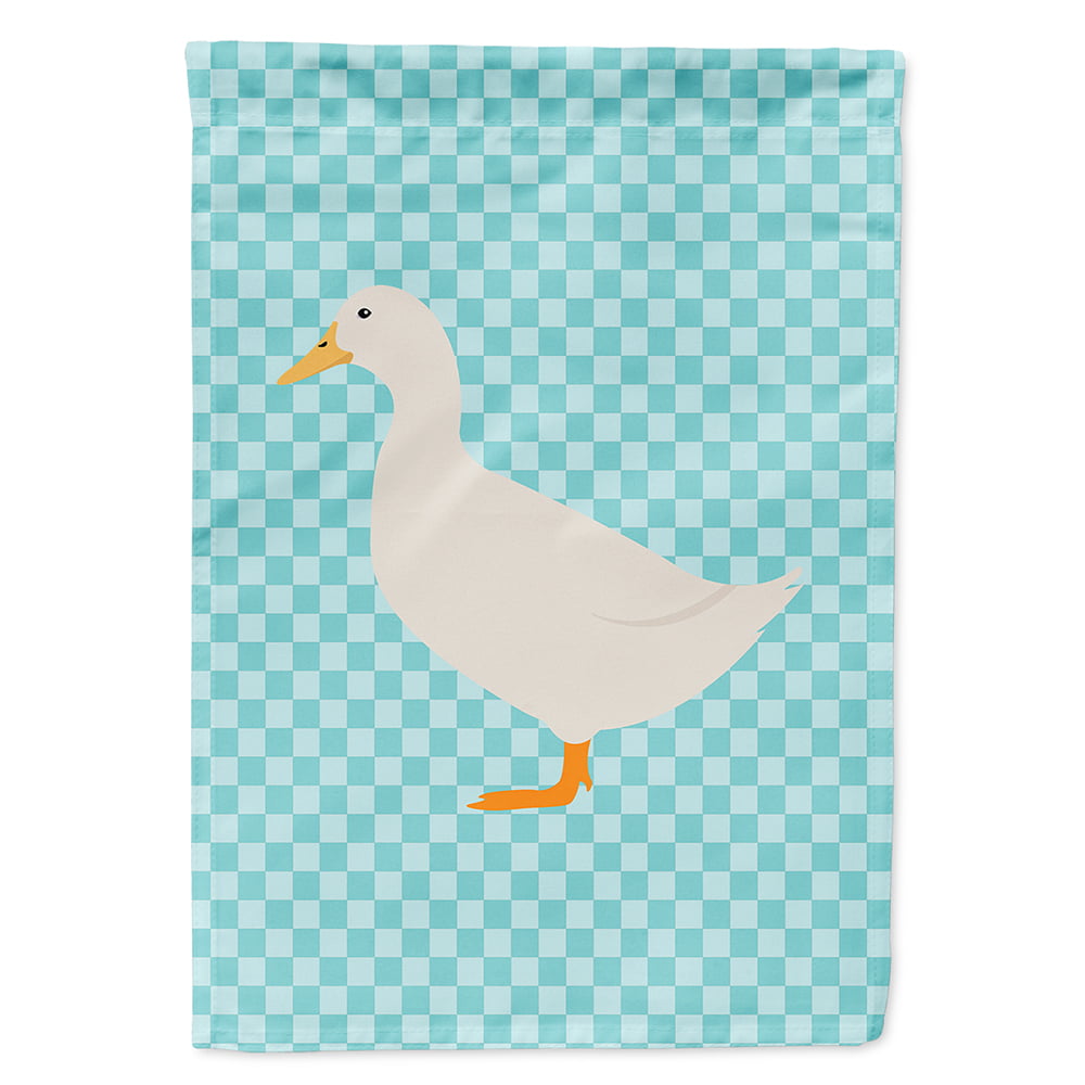 American Pekin Duck Blue Check Flag Canvas House - Blue Check