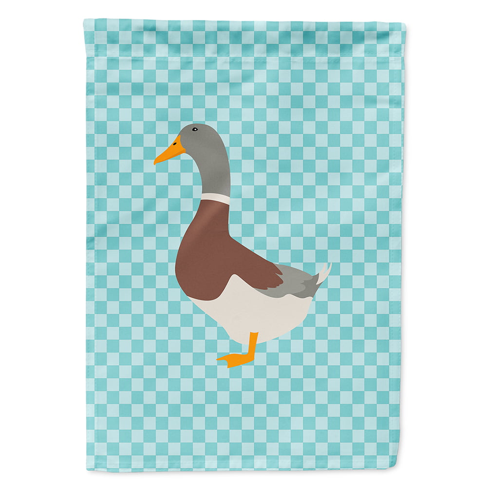 Saxony Sachsenente Duck Blue Check Flag Canvas House