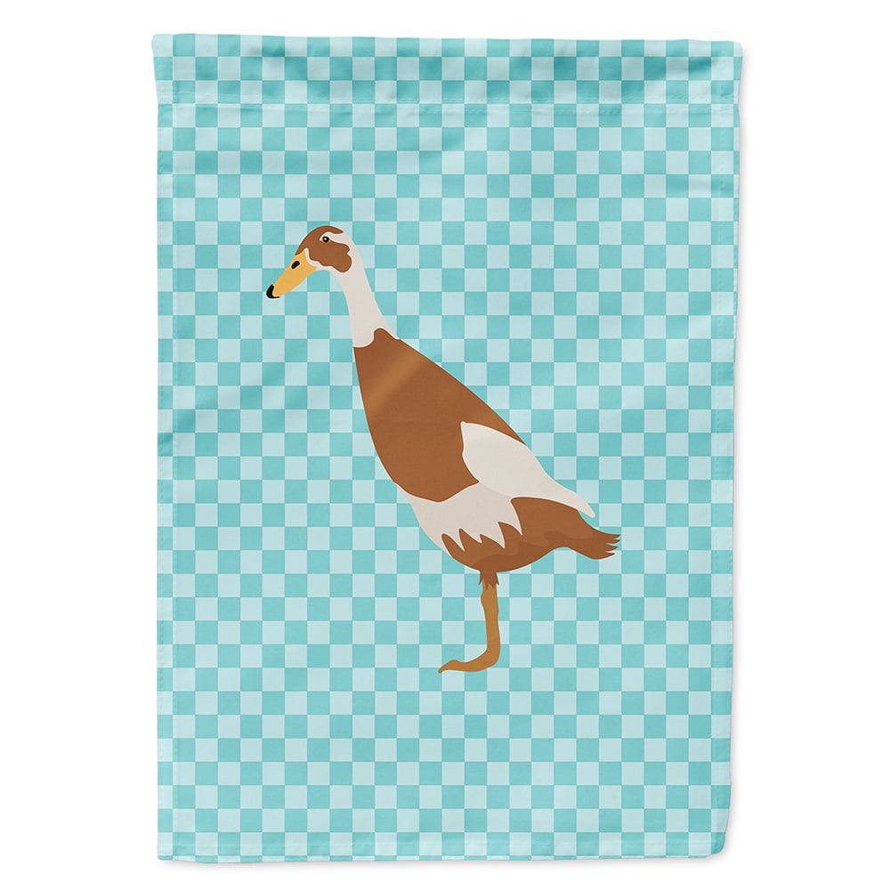 BB8039CHF Indian Runner Duck Blue Check Flag Canvas House