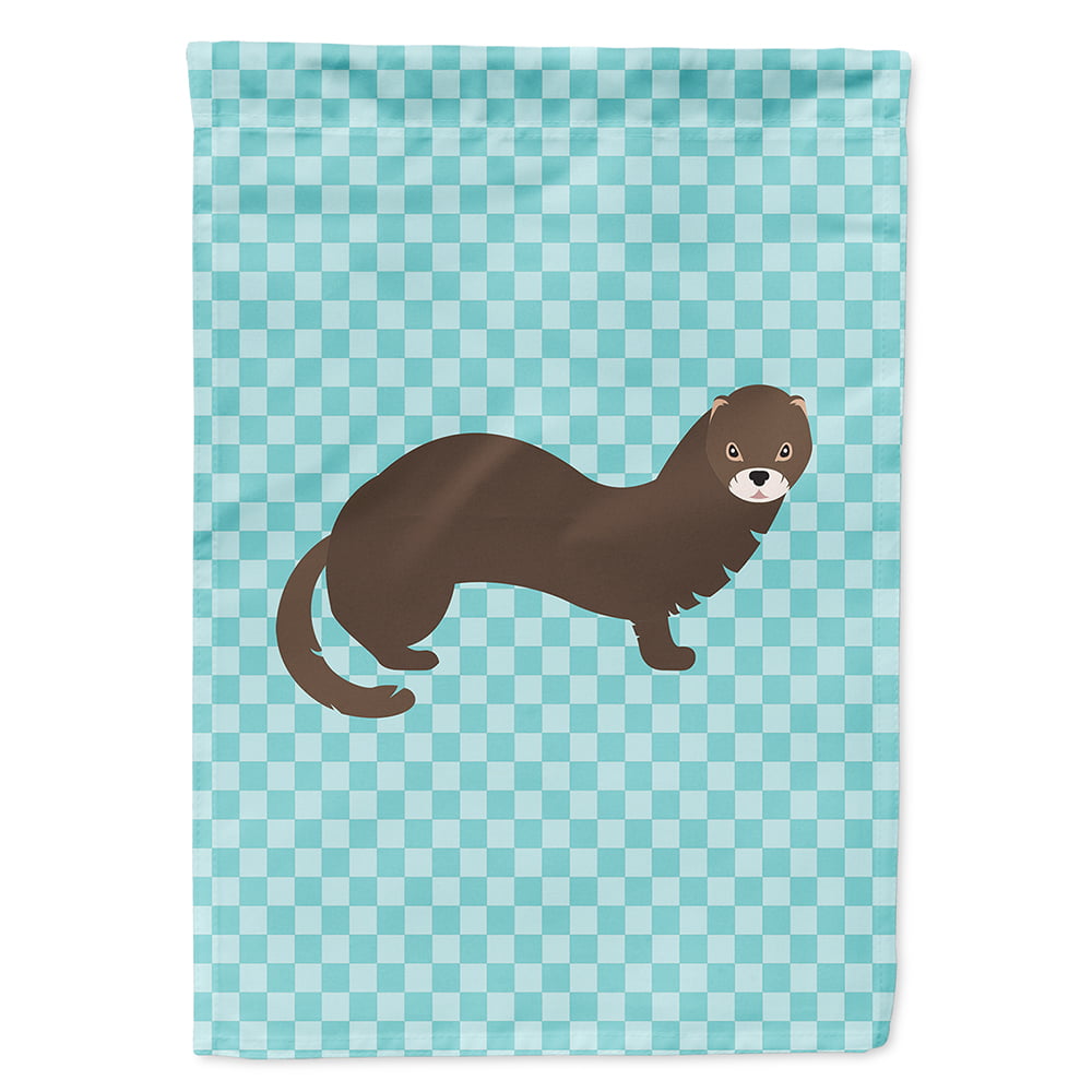 Russian or European Mink Blue Check Flag Canvas House