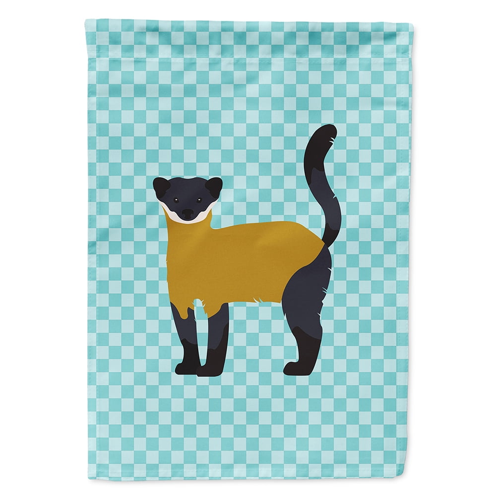 BB8048CHF Yellow-Throated Marten Blue Check Flag Canvas House