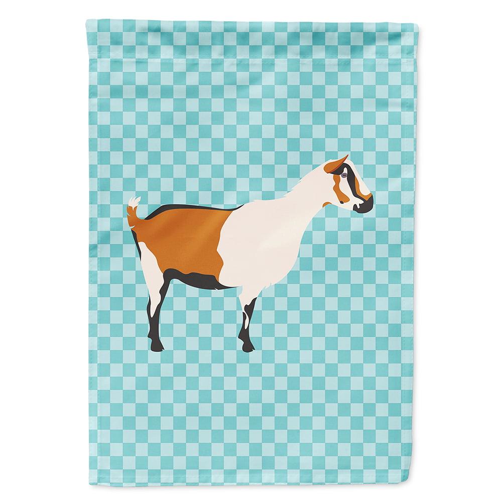 Alpine Goat Blue Check Flag Canvas House