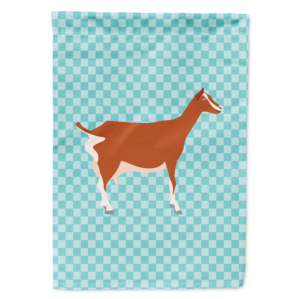 Toggenburger Goat Blue Check Flag Canvas House