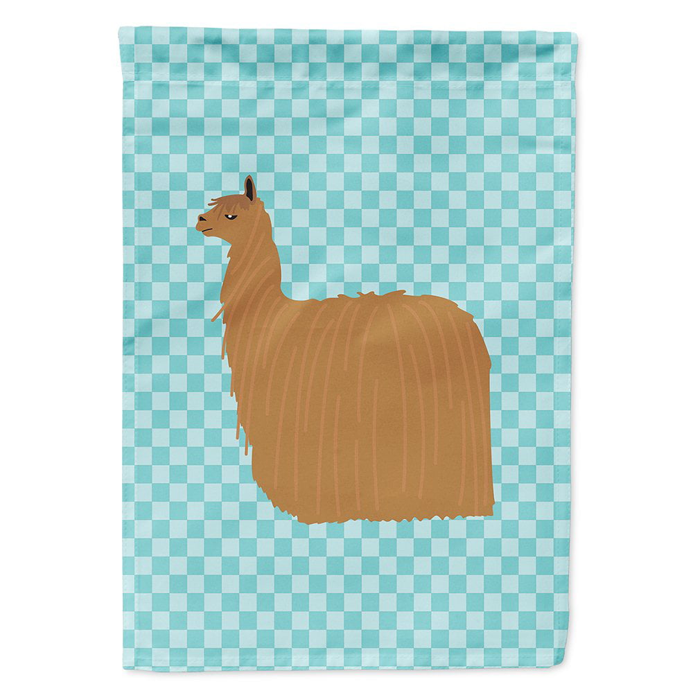Alpaca Suri Blue Check Flag Canvas House - Blue Check