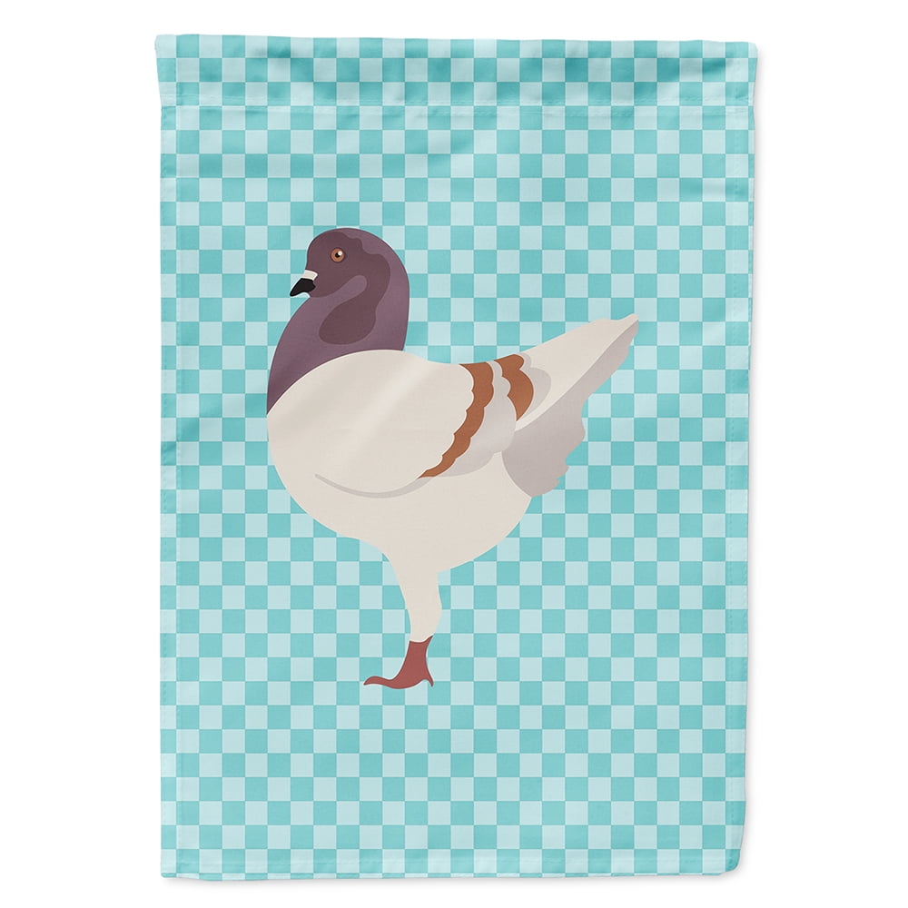 German Modena Pigeon Blue Check Canvas House Flag