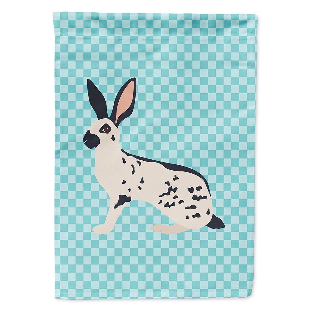 BB8135CHF English Spot Rabbit Blue Check Canvas House Flag