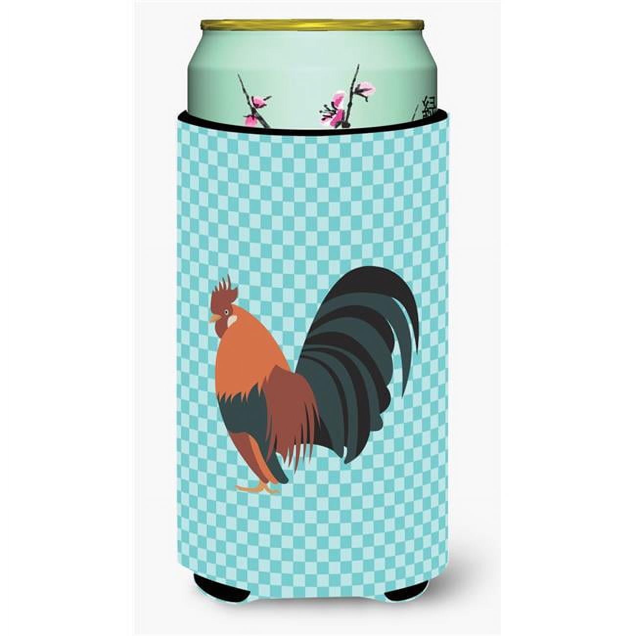 Dutch Bantam Chicken Blue Check Tall Boy Beverage Insulator Hugger